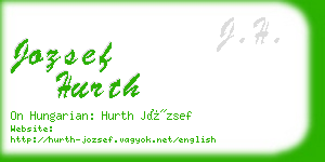 jozsef hurth business card